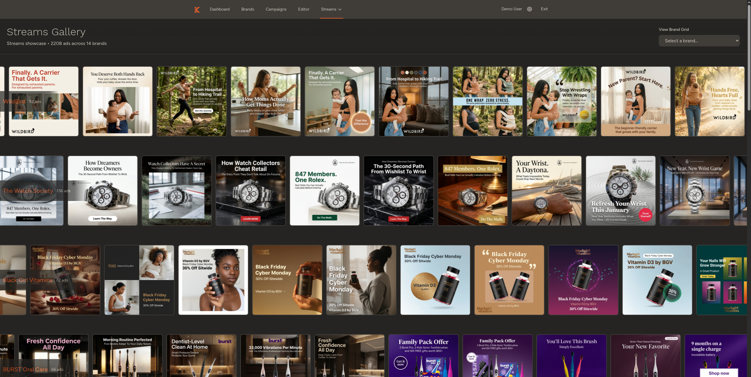 Screenshot of the Designer ad generator